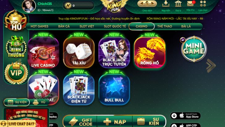 Phương thức nạp và rút tiền trực tuyến Mu8 - Mu8